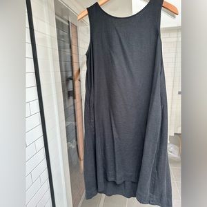 Uniqlo black linen sleeveless dress, size S